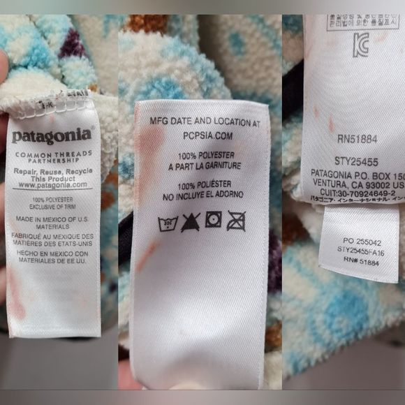 Patagonia Synchilla Snap-T Fleece Pullover Moon Owl Toasted White Women'… - Picture 16 of 16